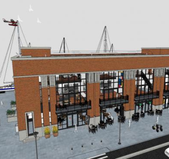 住宅阁楼房子建筑SU模型下载_sketchup草图大师SKP模型