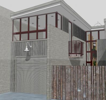 狭窄房子城市建筑SU模型下载_sketchup草图大师SKP模型