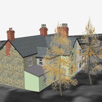 现代<em>联排房屋</em>建筑SU模型下载_sketchup草图大师SKP模型