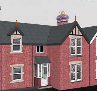 红豆杉房子住宅SU模型下载_sketchup草图大师SKP模型