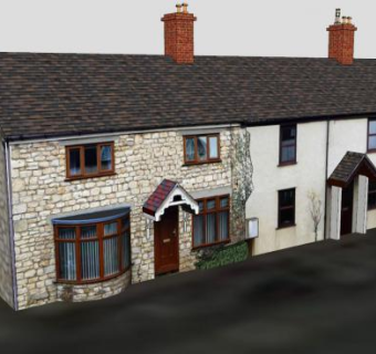 现代小屋建筑住宅SU模型下载_sketchup草图大师SKP模型