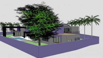 梦想之家豪华住宅SU模型下载_sketchup草图大师SKP模型