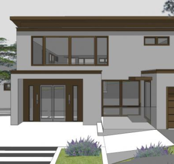 现代住宅分隔层建筑SU模型下载_sketchup草图大师SKP模型