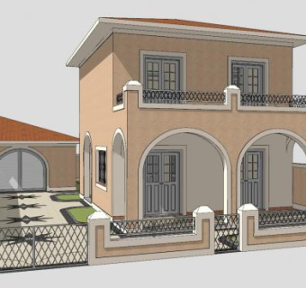 老房子故居房子建筑SU模型下载_sketchup草图大师SKP模型