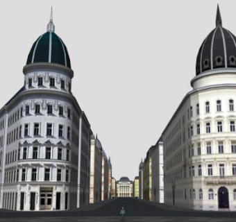 现代宫城市中心SU模型下载_sketchup草图大师SKP模型