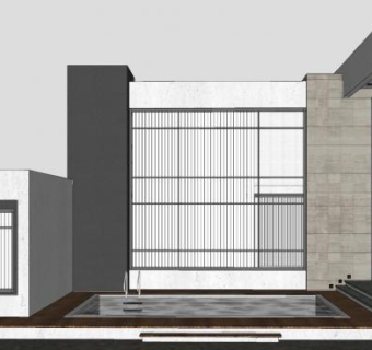 现代化建筑房子住宅SU模型下载_sketchup草图大师SKP模型