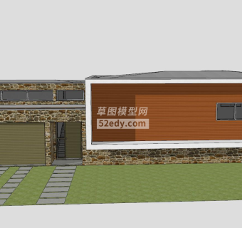 当代建筑房子SU模型下载_sketchup草图大师SKP模型