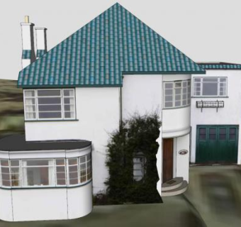 欧式小型房子建筑SU模型下载_sketchup草图大师SKP模型