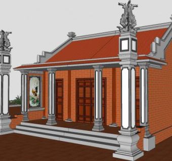 越南建筑房子SU模型下载_sketchup草图大师SKP模型