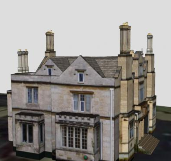 法院古建筑SU模型下载_sketchup草图大师SKP模型