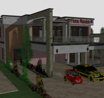 乡村房子大厦SU模型下载_sketchup草图大师SKP模型