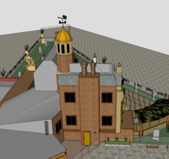 恐怖鬼屋魔法王国建筑SU模型下载_sketchup草图大师SKP模型