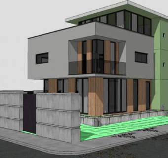 现代住宅简约屋子SU模型下载_sketchup草图大师SKP模型