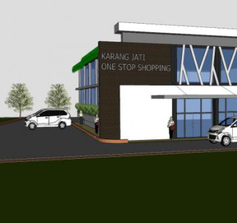 街区广场建筑SU模型下载_sketchup草图大师SKP模型