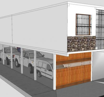 现代玻璃建筑SU模型下载_sketchup草图大师SKP模型