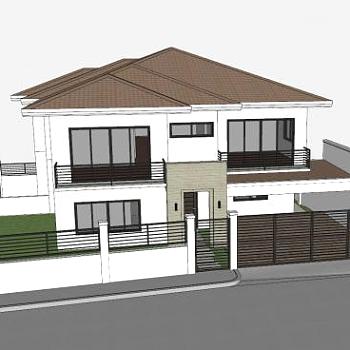 <em>现代多层</em>白色建筑SU模型下载_sketchup草图大师SKP模型