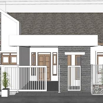 现代家庭装修<em>建筑</em>SU模型下载_sketchup草图大师SKP模型