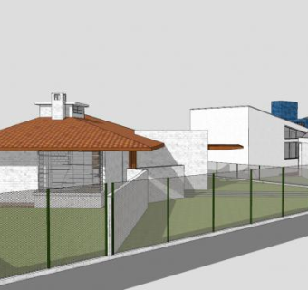 现代住宅层次房子SU模型下载_sketchup草图大师SKP模型