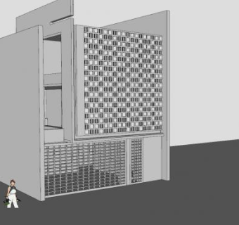 现代白色房子住宅SU模型下载_sketchup草图大师SKP模型