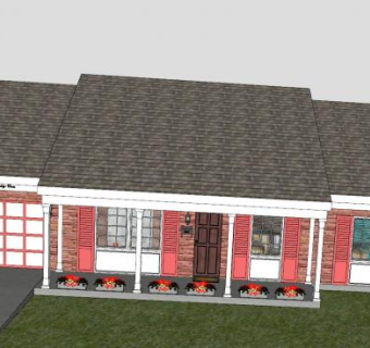 肯辛顿建筑房子SU模型下载_sketchup草图大师SKP模型