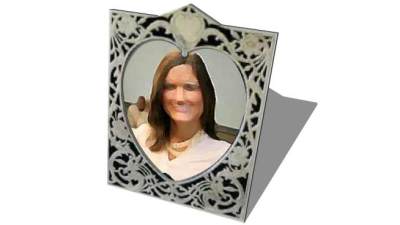 现代雕刻花纹摆台相框SU模型下载_sketchup草图大师SKP模型