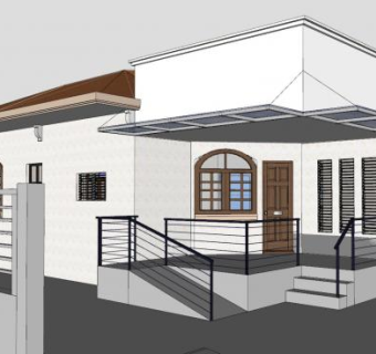 现代民居房建筑SU模型下载_sketchup草图大师SKP模型