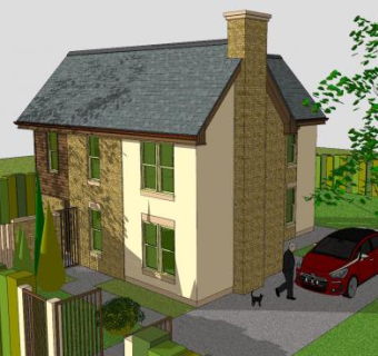 织谷屋子建筑SU模型下载_sketchup草图大师SKP模型