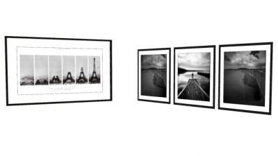 风景摄影装饰画SU模型下载_sketchup草图大师SKP模型