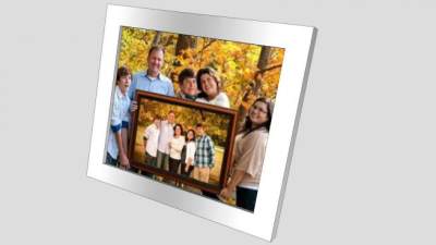 家庭照中的家庭照相框SU模型下载_sketchup草图大师SKP模型