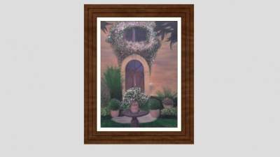 庭院绘画装饰画SU模型下载_sketchup草图大师SKP模型