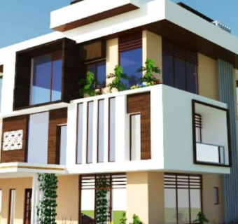 现代豪华住宅建筑房子SU模型下载_sketchup草图大师SKP模型