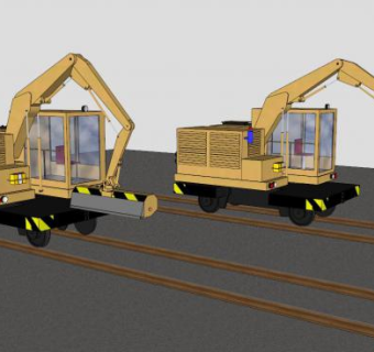 轨道割草机除草机SU模型_su模型下载 草图大师模型_SKP模型