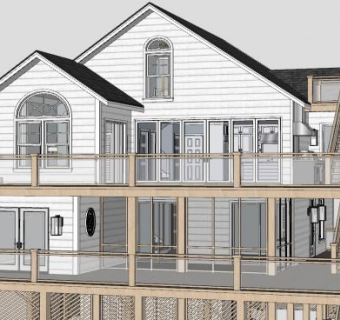 过渡海岸住宅建筑SU模型下载_sketchup草图大师SKP模型