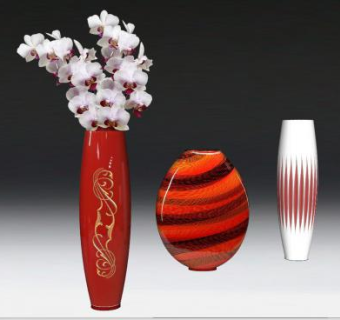 彩釉陶瓷花瓶SU模型下载_sketchup草图大师SKP模型