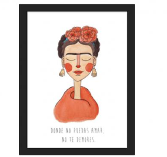 弗里达·卡罗卡通绘画挂画SU模型下载_sketchup草图大师SKP模型