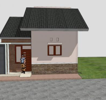 简陋公寓房子SU模型下载_sketchup草图大师SKP模型