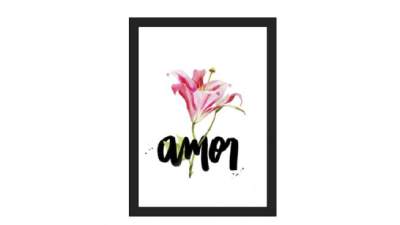 百合花简约挂画SU模型下载_sketchup草图大师SKP模型