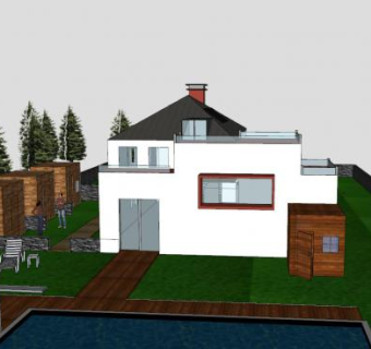 梦想乡村房子建筑SU模型下载_sketchup草图大师SKP模型