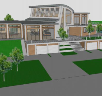 现代化建筑乡村房子SU模型下载_sketchup草图大师SKP模型