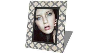 现代花纹摆台相框SU模型下载_sketchup草图大师SKP模型