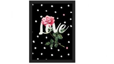 简约黑底花卉海报挂画下载_sketchup草图大师SKP模型