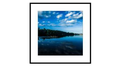 湖面摄影作品挂画SU模型下载_sketchup草图大师SKP模型