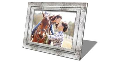 银色纹理摆台相框SU模型下载_sketchup草图大师SKP模型