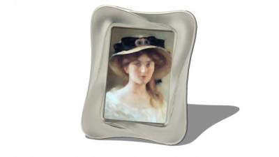 曲型边框摆台相框SU模型下载_sketchup草图大师SKP模型