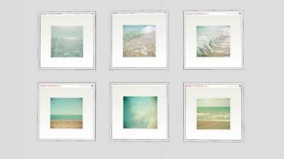 海滩摄影挂画系列SU模型下载_sketchup草图大师SKP模型