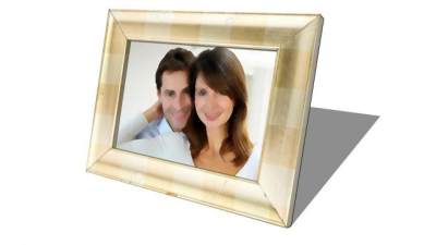 香槟色方格纹摆台相框SU模型下载_sketchup草图大师SKP模型