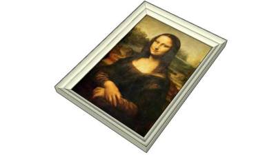 蒙娜丽莎肖像挂画SU模型下载_sketchup草图大师SKP模型