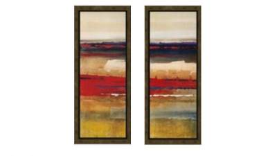 长幅风景彩绘挂画SU模型下载_sketchup草图大师SKP模型