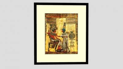 埃及风图坦卡蒙挂画SU模型下载_sketchup草图大师SKP模型