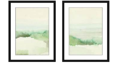 水彩绘画双联装饰画SU模型下载_sketchup草图大师SKP模型